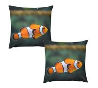 ClownfishHousse De Coussin 12 "x12 Lot De 2 | en Tissu Épais Aspect Lin, Doux Et Décoratif pour Canapé Et Salon - Style Bohème Chic, Idéal pour Décoration Chambre, Beige Crème