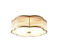 CLoxks Plafonnier Plafonnier LED Tout en cuivre Lampe de Chambre Semi-Suspendue en Forme de Fleur plafonnier en cuivre Pur Nordique Minimaliste Moderne Lampe Plafond (Size : 60cm)