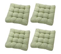 Set de 4 Galettes de Chaise,Coussin de Chaise en Lin,45x45 cm,Tissu de Lin Respirant,pour Bureau,Salle à Manger,Maison