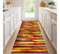 CLOYAO Tapis de Cuisine Long Tapis de Passage Lavable en Machine Antidérapant 100 x 350 cm Tapis de Couloir Absorbant Tapis de Sol pour Couloir Cuisine Devant Evier Salle à Manger Buanderie Chambre