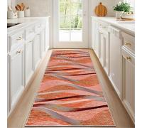 CLOYAO Tapis de Cuisine Long Tapis de Passage Lavable en Machine Antidérapant 40 x 180 cm Tapis de Couloir Absorbant Tapis de Sol pour Couloir Cuisine Devant Evier Salle à Manger Buanderie Chambre