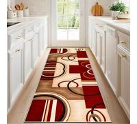 CLOYAO Tapis de Cuisine Long Tapis de Passage Lavable en Machine Antidérapant 50 x 180 cm Tapis de Couloir Absorbant Tapis de Sol pour Couloir Cuisine Devant Evier Salle à Manger Buanderie Chambre