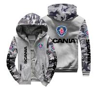 CLOZAM Hoodies pour Hommes Zip Up Sweashirts for SCA-nia Fleece Lined Pullover Fall Winter Wool Heavyweight Hoody Jackets Tops Unisex-D||L