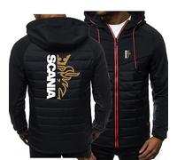 CLOZAM Sweatshirts à Capuche pour Hommes Sweatshirt à Fermeture éclair Veste pour Scania Fleece imprimé à Manches Longues Hoodie Patchwork Coat Top Lightweight Hoodie-B||S