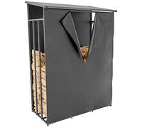 CLP Abri D'Extérieur pour Bois De Chauffage Ruston avec Bâche De Protection I Range Bûches en Acier Galvanisé I Eléments De Stockage, Taille:L