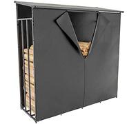 CLP Abri pour bois de chauffage Ruston en Aluminium avec bâche de protection , XXL