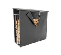 CLP Abri pour bois de chauffage Ruston en Aluminium avec bâche de protection , XL