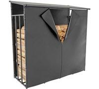 CLP Abri pour bois de chauffage Ruston en Aluminium avec bâche de protection , XL Bois G