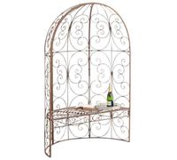 -CLP-Arche à rosier Rosie en forme de demi pavillon avec banc de jardin-Array