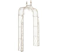 CLP Arche à rosiers Aurora en métal, Support pour Plantes grimpantes, Arceau Romantique Style champêtre, Plusieurs Couleurs, Couleur:Marron Antique