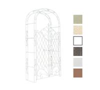 CLP Arche à rosiers avec porte Melissa Arcade en Fer Hauteur 220 cm, Blanc 220 cm