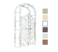 CLP Arche à rosiers avec porte Melissa Arcade en Fer Hauteur 220 cm, Vert antique 220 cm