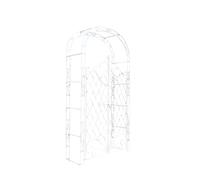 CLP Arche à rosiers en Fer Melissa avec Porte (Hauteur 150 cm); Hauteur Totale 220 cm, Couleur:Blanc Antique