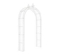 CLP Arche à Rosiers Sun - Arcade de Jardin en Fer Forgé - Support pour Plantes Grimpantes - Arceau de Jardin Treillis de Jardin, Couleur:Blanc