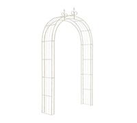 CLP Arche à Rosiers Sun - Arcade de Jardin en Fer Forgé - Support pour Plantes Grimpantes - Arceau de Jardin Treillis de Jardin, Couleur:crème Antique