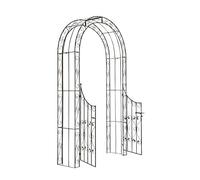 CLP Arche de Jardin avec Portillon Sina- Arceau de Jardin Romantique en Fer Forgé - Support pour Plantes Grimpantes avec Porte Style Shabby-Chic, Couleur:Bronze
