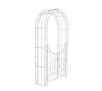 CLP Arche de Jardin avec Portillon Sina- Arceau de Jardin Romantique en Fer Forgé - Support pour Plantes Grimpantes avec Porte Style Shabby-Chic, Couleur:Marron Antique
