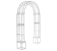 CLP Arche De Jardin en Fer Forgé Alessia I Hauteur du Passage 228 cm Largeur 123 cm I Arceau A Rosiers I Support pour Plantes Grimpantes, Couleur:Blanc