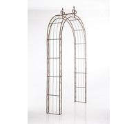 CLP Arche ŕ Rosiers Sun - Arcade de Jardin en Fer Forgé - Support pour Plantes Grimpantes - Arceau de Jardin Treillis de Jardin, Couleur:Marron Antique