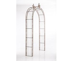 CLP Arche ŕ Rosiers Sun - Arcade de Jardin en Fer Forgé - Support pour Plantes Grimpantes - Arceau de Jardin Treillis de Jardin, Couleur:Marron Antique