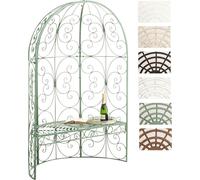 CLP Arches à roses Rosie avec banc , en fer fait main , vert antique