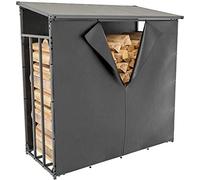 CLP Bâche De Protection Pour Range Bûches Ruston I Housse Pour Abri De Bois De Chauffage En Tissu Hysdrofuge Et Fermeture Eclair | Taille S