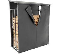 CLP Bâche De Protection pour Range Bûches Ruston I Housse pour Abri De Bois De Chauffage en Tissu Hysdrofuge Et Fermeture Eclair, Taille:M
