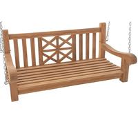 CLP Banc à Bascule Farm I Balançoire de Jardin en Teck I Balançoire en Bois Massif et résistant aux intempéries, Couleur:Teck, Taille:120 cm