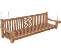 CLP Banc à bascule Farm teck résistant aux intempéries avec matériel de fixation,teck 220 cm