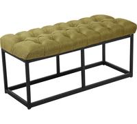 CLP Banc Amun tissu avec structure métallique noire,vert 100 cm