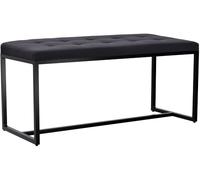 CLP Banc Barci I Banc Moderne | Banc rembourré de qualité supérieure avec Structure en Fer Peinte en Noir par poudrage, Couleur:Noir, Matériel:Tissu
