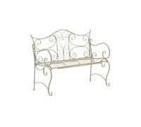 CLP Banc De Jardin Tara I Banquette De Jardin en Fer Forgé Style Rustique I Banc D'Extérieur Terrasse Balcon Place Assise pour 2 A 3 Personnes, Couleur:Vert Antique