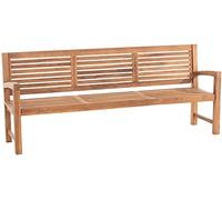 CLP Banc De Jardin en Bois De Teck Robuste Halden | Banc D'Extérieur Résistant Aux Intempéries | Banc De Jardin avec Accoudoirs Et Dossier, Couleur:Teck, Taille:220 cm