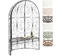 CLP Banc de Jardin ROSIE Banquette 2 Places avec Arche à Rosiers en Métal Support pour Plantes Grimpantes Arcade de Jardin I
