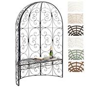 CLP Banc De Jardin Rosie Demi-Cercle I Banquette 2 Places avec Arche A Rosiers en Métal Stable I Demi-Gloriette pour Plantes Grimpantes, Couleur:Bronze