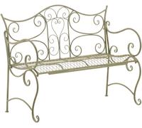 CLP Banc De Jardin Tara I Banquette De Jardin en Fer Forgé Style Rustique I Banc D'Extérieur Terrasse Balcon Place Assise pour 2 A 3 Personnes, Couleur:Vert Antique