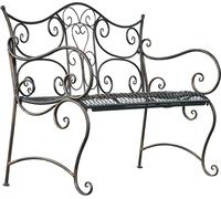 CLP Banc de jardin Tara romantique, couleur : bronze, dimensions (h/l/p) : 89/113/47 cm