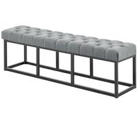 Banquette Design - CLP - Amun - Tissu 100% Polyester - Piètement Métal Noir - 150 cm 46 cm