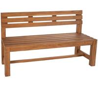 CLP Banc en Teck Augusta I Banc en Bois résistant aux intempéries avec Dossier I Banc de Jardin Stable en Teck Massif | Couleur Teck Taille 180 cm