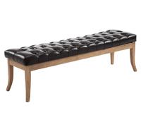 CLP Banc Ramses simili-cuir clair antique avec rembourrage de haute qualité,marron 150 cm