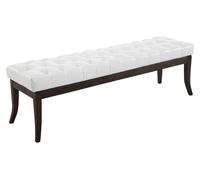 CLP Banc Ramses simili-cuir foncé antique avec rembourrage de haute qualité,blanc 150 cm