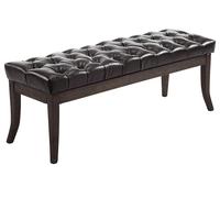 CLP Banc Ramses simili-cuir foncé antique avec rembourrage de haute qualité,marron 150 cm