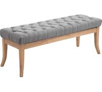 CLP Banc Ramses Tissu antique clair avec rembourrage de haute qualité,gris 120 cm