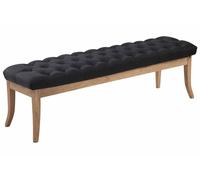 CLP Banc Ramses Tissu antique clair avec rembourrage de haute qualité,noir 150 cm