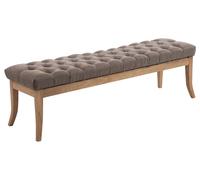 CLP Banc Ramses Tissu antique clair avec rembourrage de haute qualité,taupe 150 cm