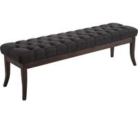 CLP Banc Ramses Tissu antique foncé avec rembourrage de haute qualité,gris foncé 150 cm