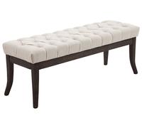 CLP Banc Ramses Tissu antique foncé avec rembourrage de qualité supérieure,crème 120 cm
