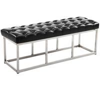 Banc Amun E similicuir , Noir /120 cm