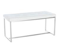 CLP Banquette BARCI 100x40 similicuir , Blanc Blanc