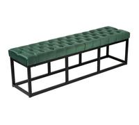 Banquette Polson en velours avec support en métal noir , Vert/150 cm Vert G